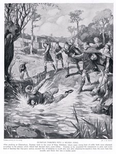 Dunstan in een modderige vijver gegooid, jaren 1920 door Joseph Ratcliffe Skelton